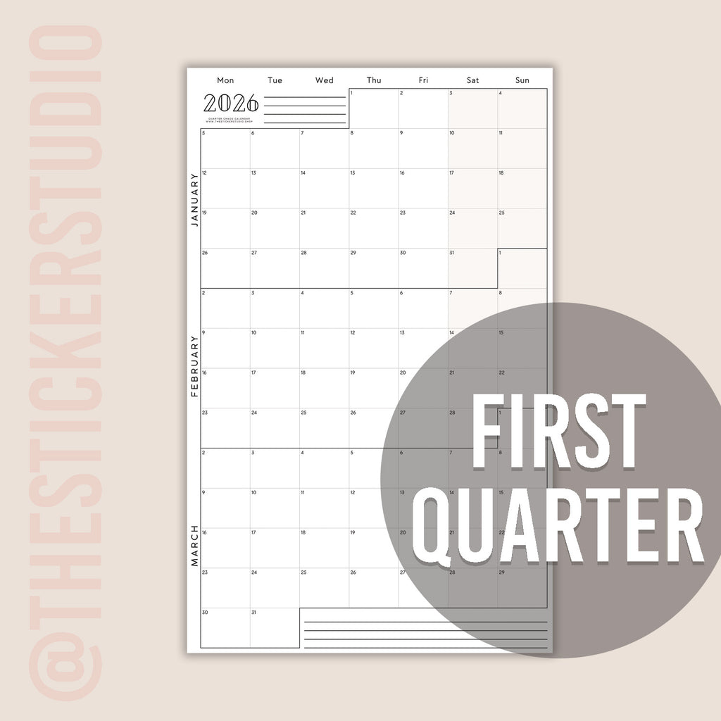 2026 Chaos Calendar • QUARTER CHAOS