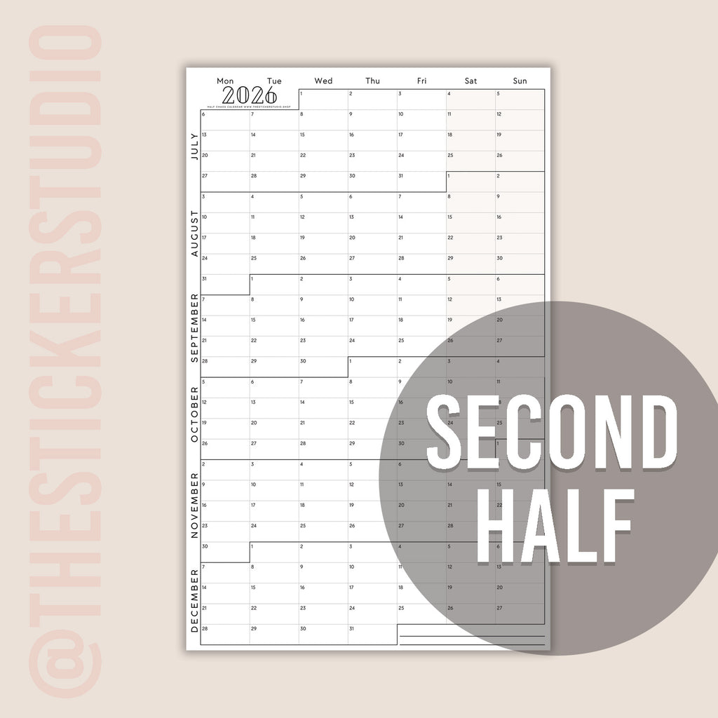 2026 Chaos Calendar • HALF CHAOS