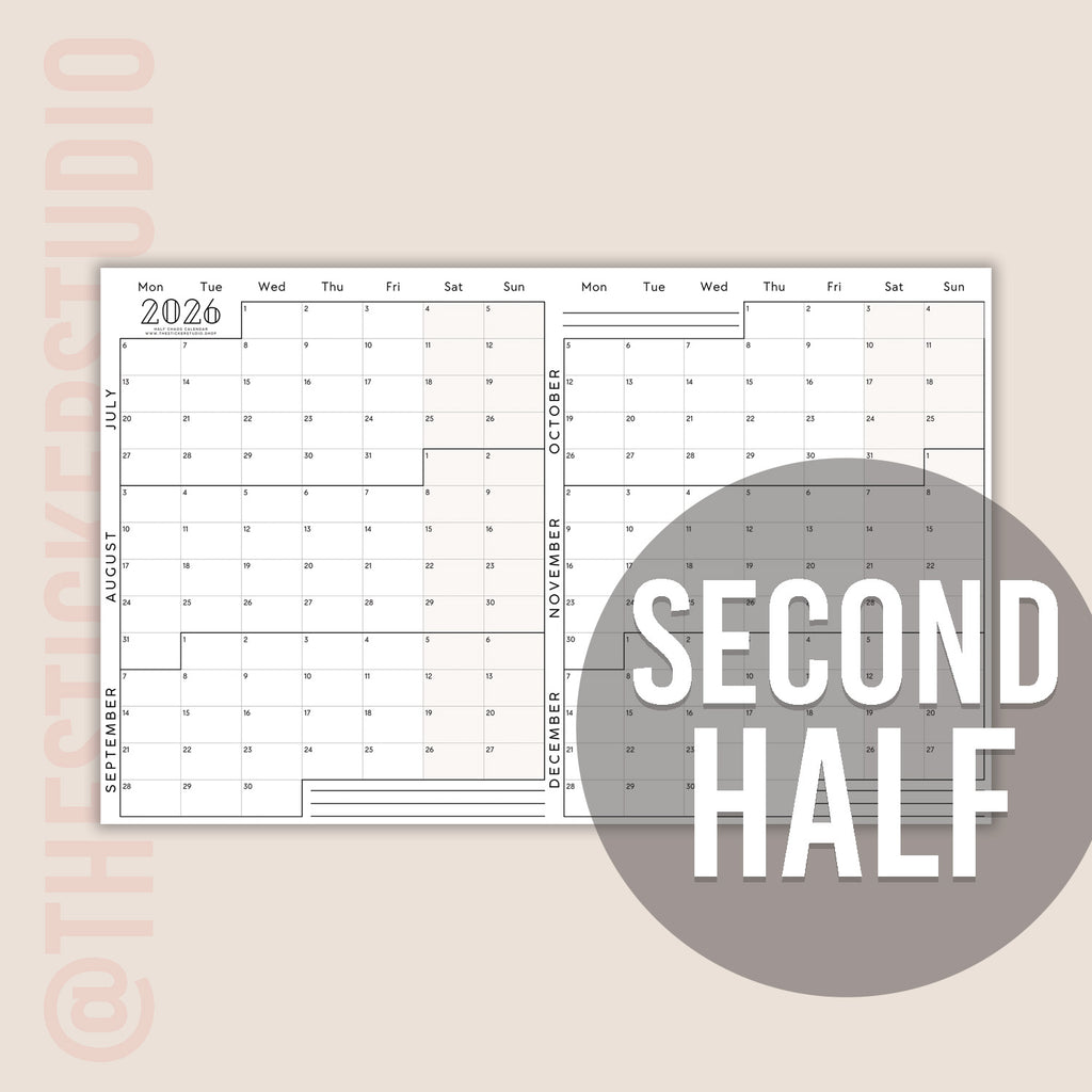 2026 Chaos Calendar • HALF CHAOS