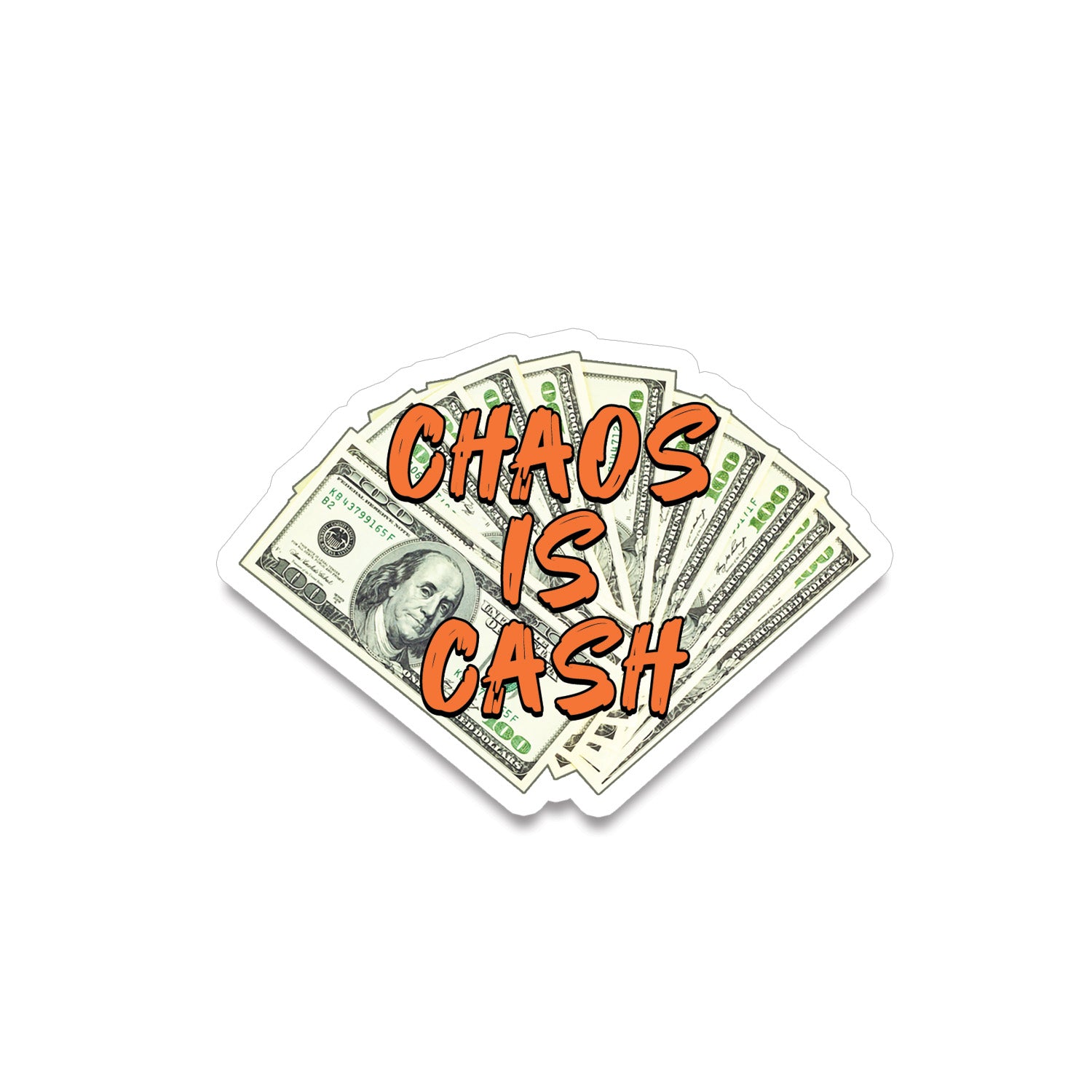 Sticker • chaos is cash, money fan