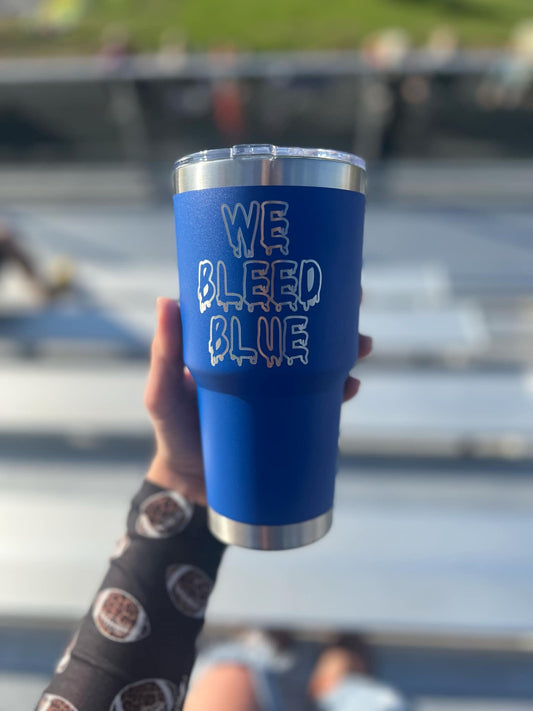 The Comet Corner · 30 oz M We Bleed Blue Tumbler