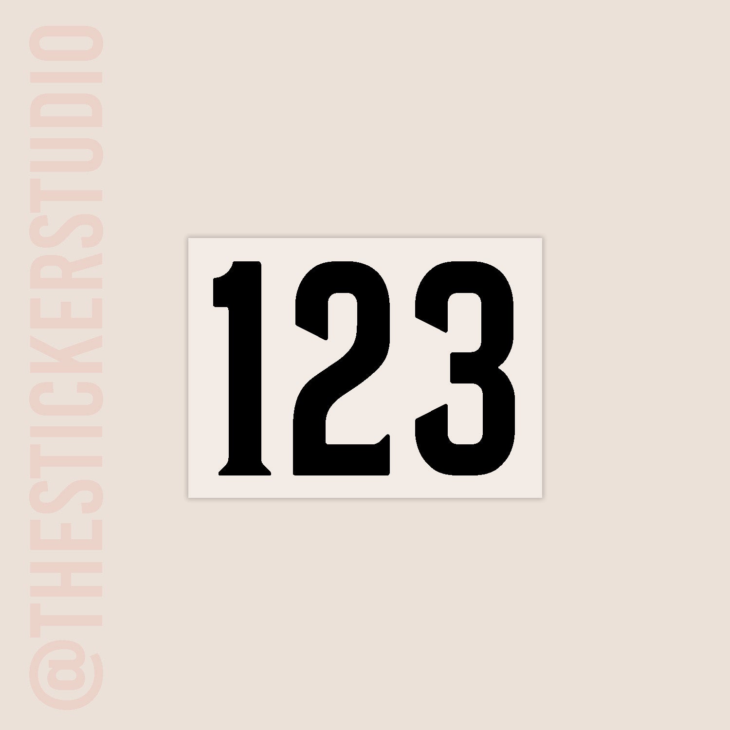 Transfer Sticker • Personalized Truck Hood Number