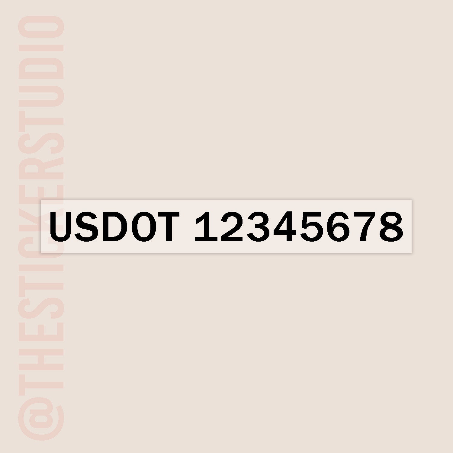 Transfer Sticker • Personalized Truck USDOT Number