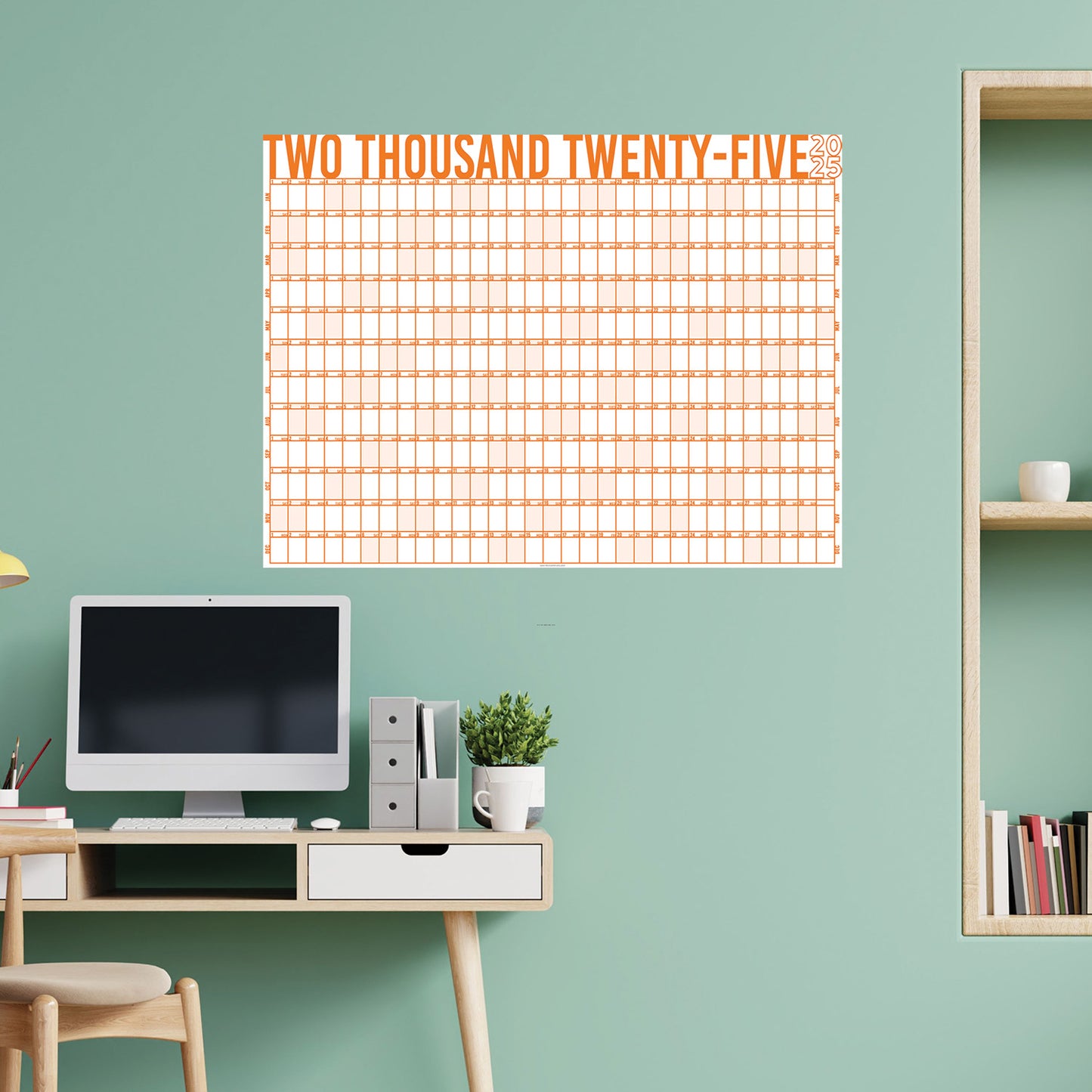 Unframed Print • Dry Erase Yearly Wall Calendar 2025