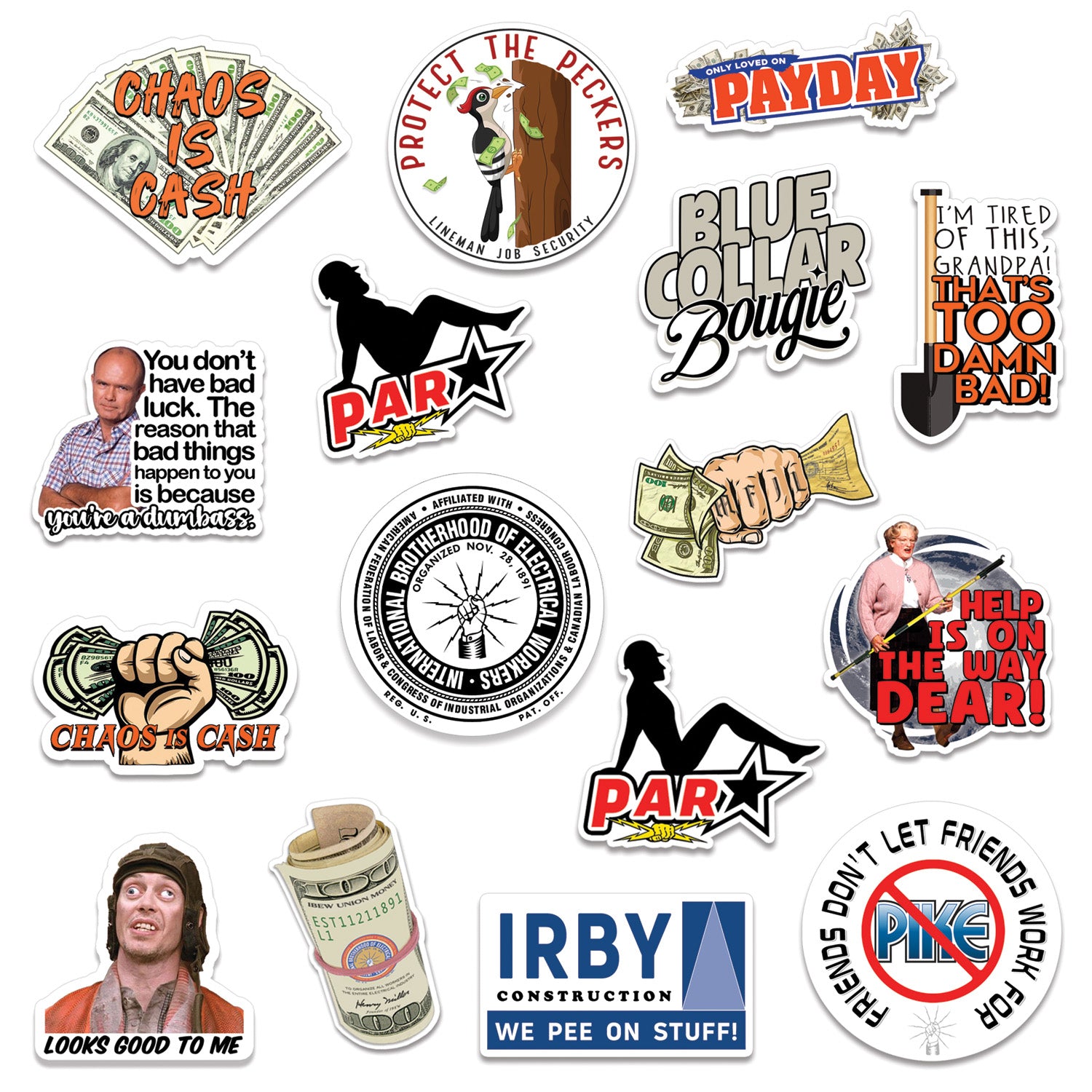 Sticker • Blue Collar Bundle | Complete Collection of 16
